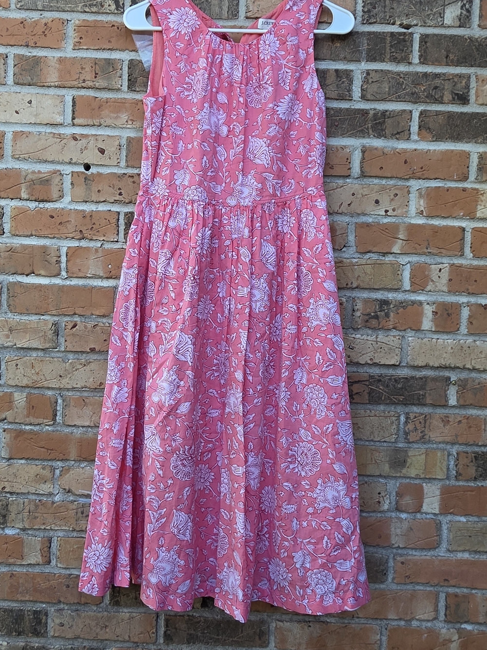 J. Crew Coral Pink Floral Maxi Dress